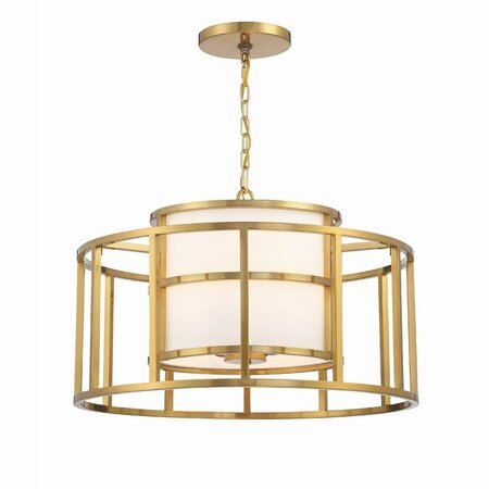 CRYSTORAMA Brian Patrick Flynn For Hulton 5 Light Luxe Gold Chandelier 9595-LG